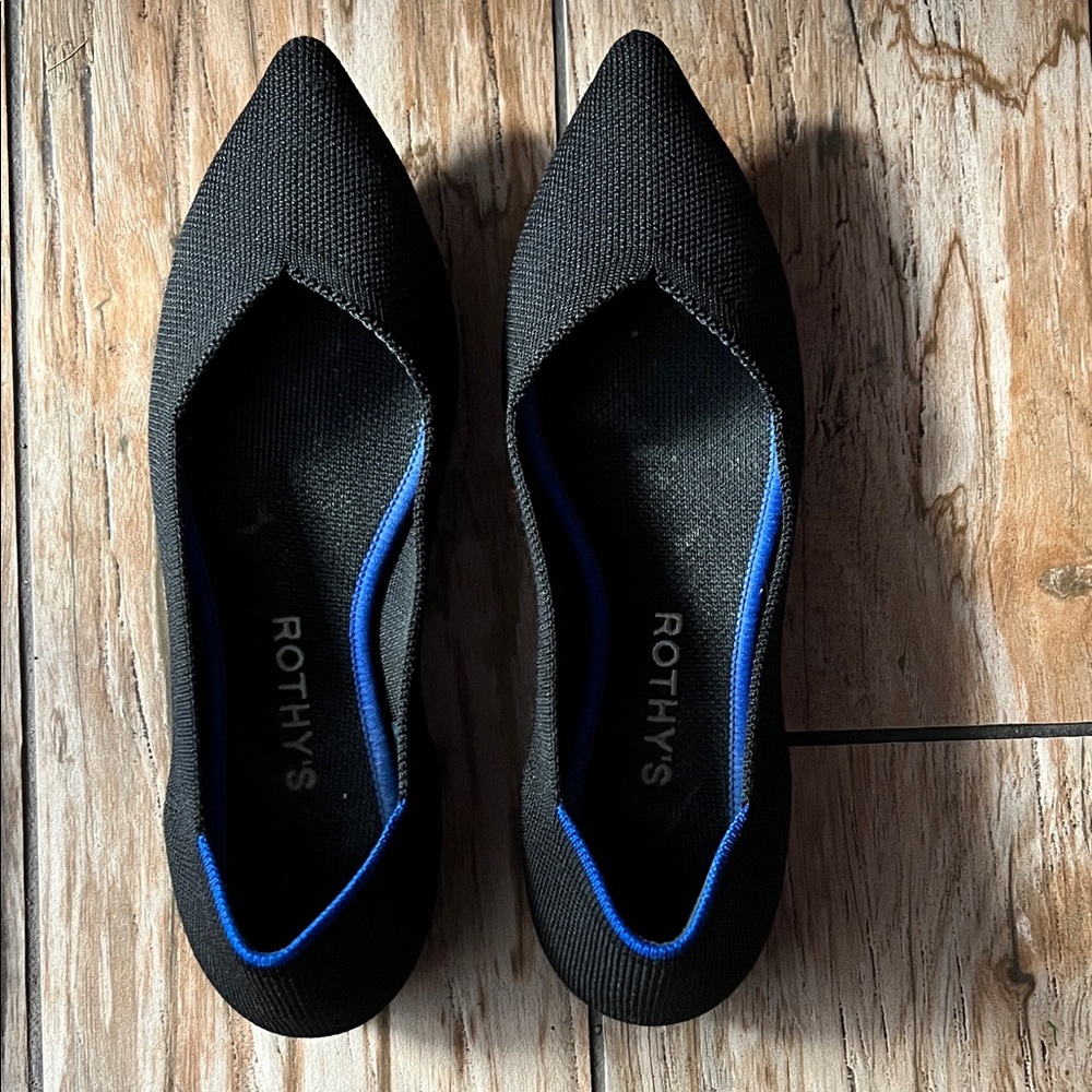Rothy's Black and Blue Women's Flats